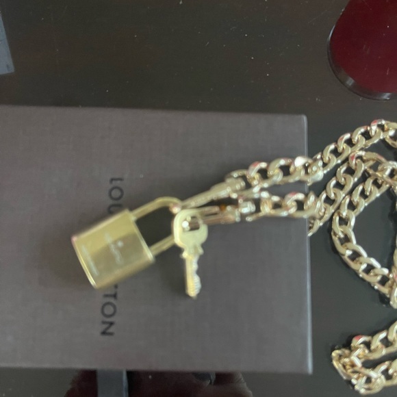 Authentic Louis Vuitton Lock & Key on Non-Branded Necklace - Picture 7 of 8